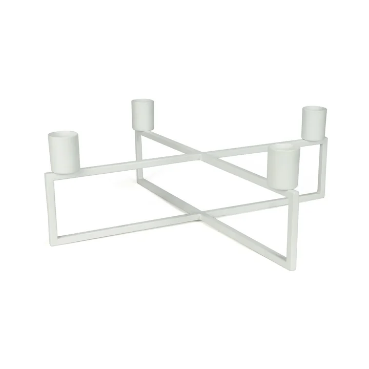 4Flames Kandelaar, hoekig / wit van HANA