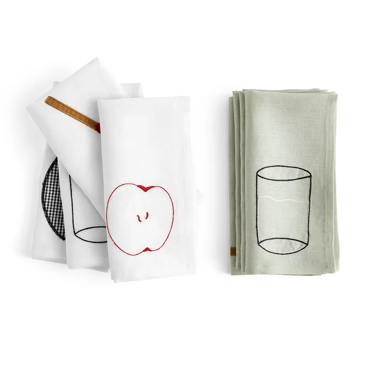 Sobremesa Servet, groen en wit van HAY