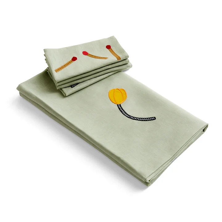 Sobremesa Tafelkleed en servetten groen van HAY