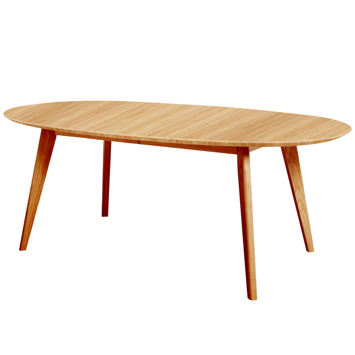 DK10 Ovale uitschuifbare tafel, geoliede eik van Andersen Furniture
