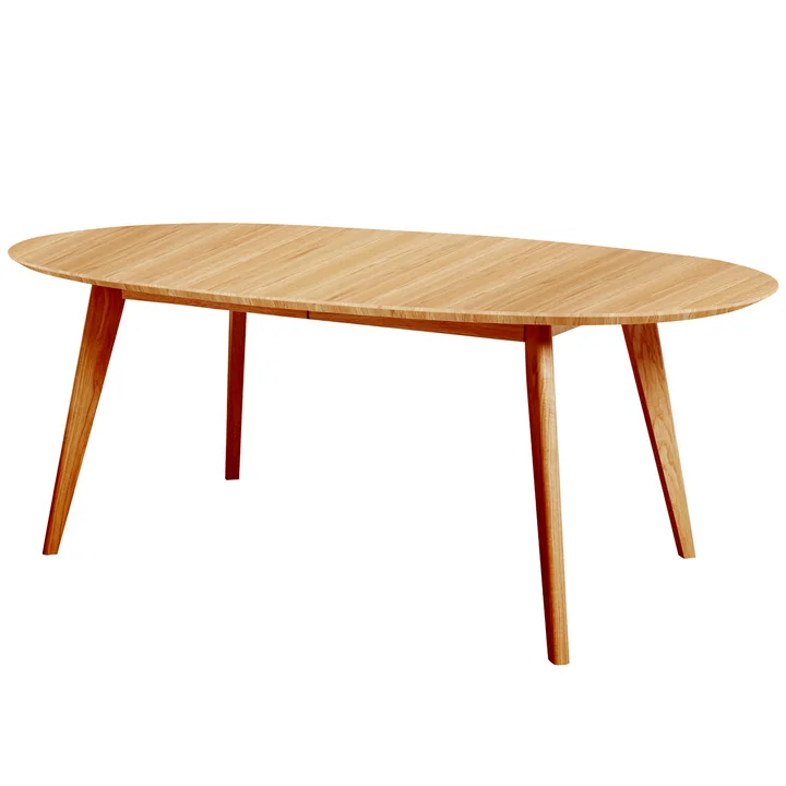 DK10 Ovale uitschuifbare tafel, geoliede eik van Andersen Furniture