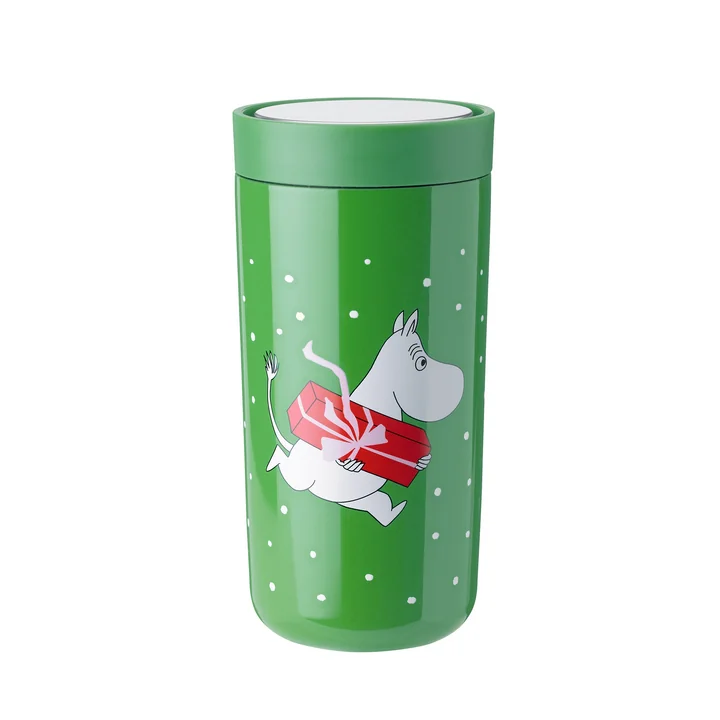 To Go Click present Thermo beker 0.4L, moomin /poedergecoat/dubbelwandig/H 17cm/Ø 8.3cm van Stelton