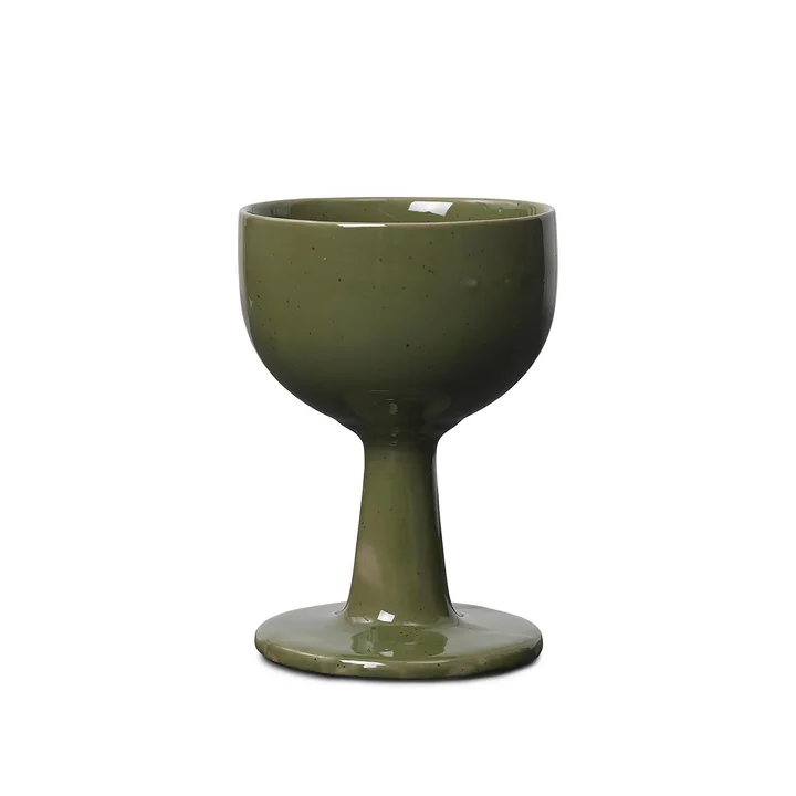 Floccula Wijnglas, groen van Ferm Living