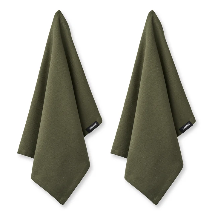 Theedoek van biologisch katoen van Humdakin in het volgende ontwerp evergreen