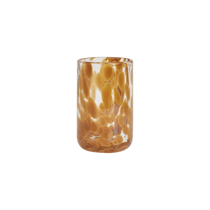 Jali Drinkglas van OYOY in de amberkleurige versie