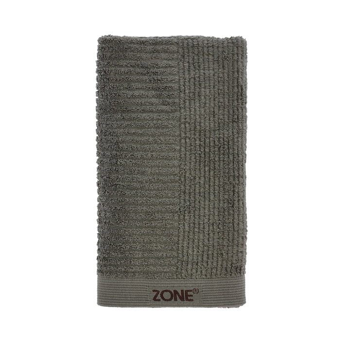 Classic Handdoek, 100 x 50 cm, olijfgroen van Zone Denmark