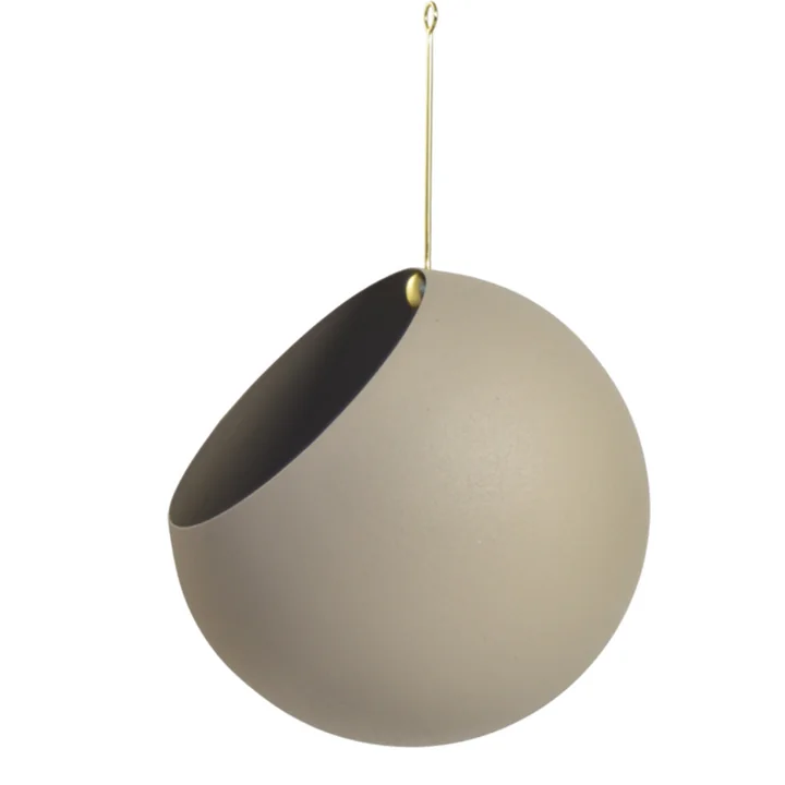 Globe Hangende bloempot van AYTM in de kleur taupe