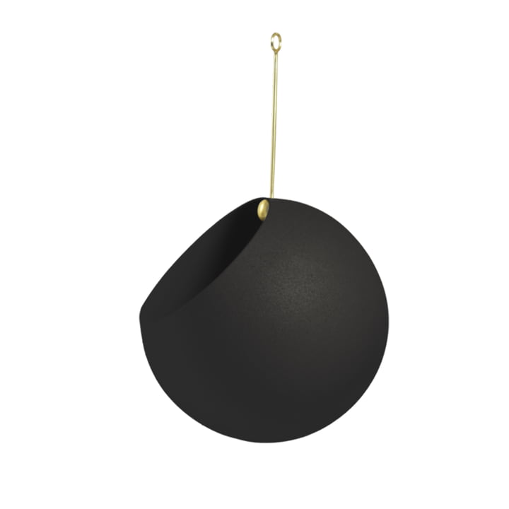 Globe Hangende bloempot van AYTM in de kleur zwart