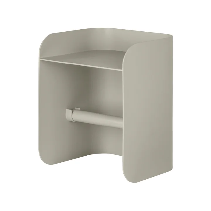 Carry Toiletrolhouder met legplank van Mette Ditmer in de kleur sand grey