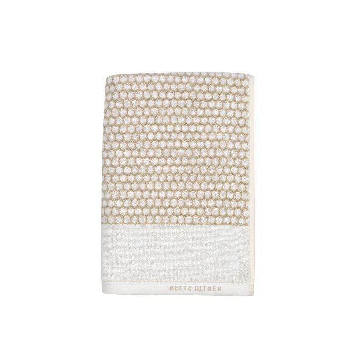 Mette Ditmer - Grid Gastendoek 38 x 60 cm, zand / off-white (set van 2)