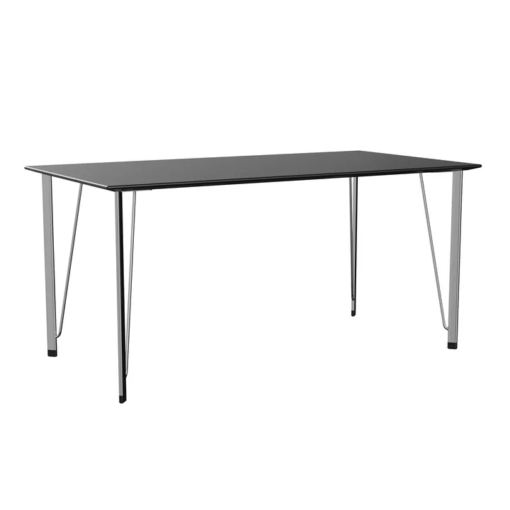 FH3605 ™ Bureau, verchroomd / zwart gelakt essenhout van Fritz Hansen