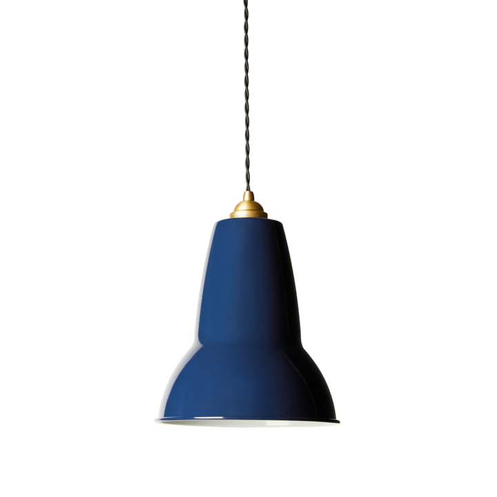 Original 1227 Midi messing hanglamp van Anglepoise in de kleur ink blue
