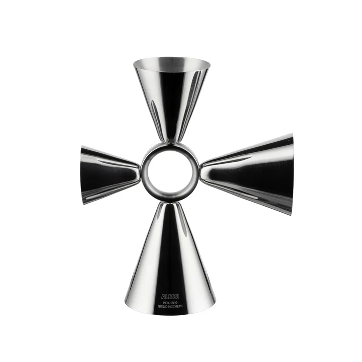 The Tending Box Quadri Combo Maatbeker van Alessi in de uitvoering roestvrij staal