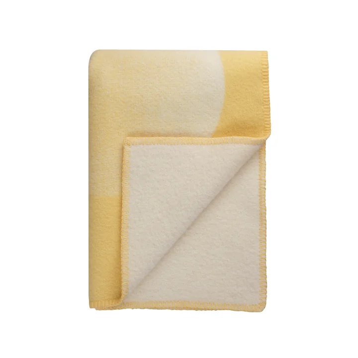 MOON Deken, halvemaanvormig, 135 x 200 cm, yellow ray van Røros Tweed