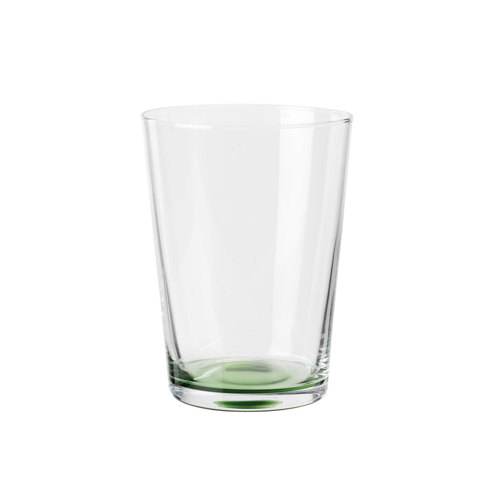 Hue Drinkglas 30 cl, helder / olijfgroen by Broste Copenhagen
