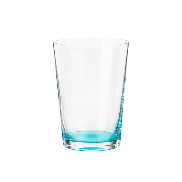 Hue Drinkglas 30 cl, helder / turquise by Broste Copenhagen