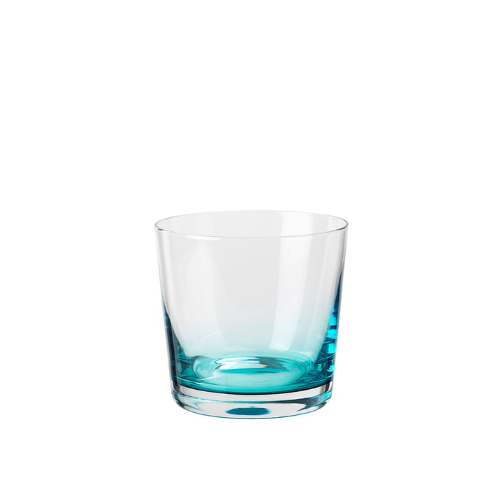 Hue Drinkglas 15 cl, helder / turquise by Broste Copenhagen