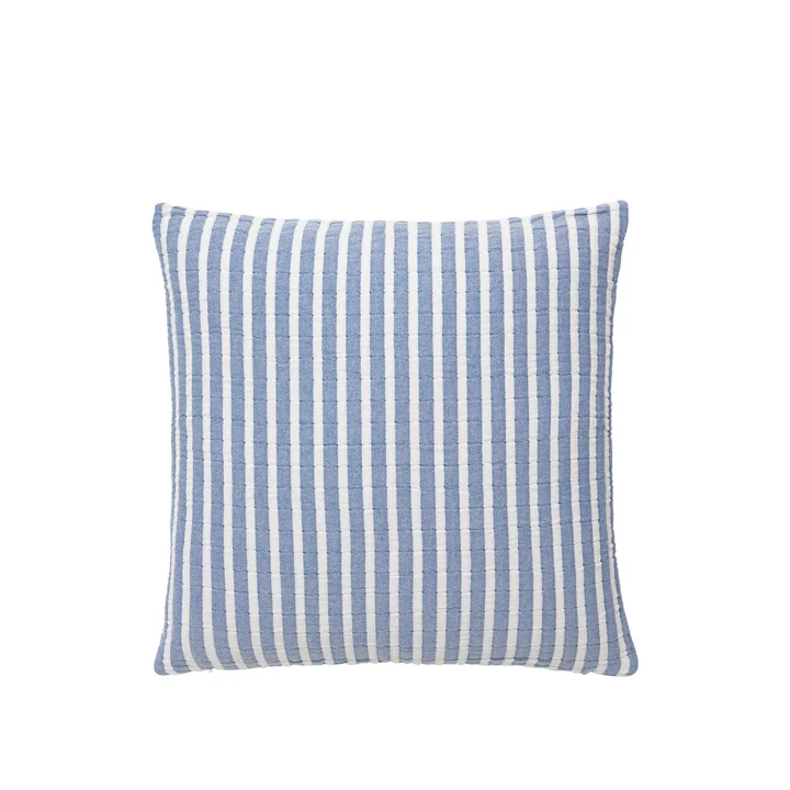 Evi Kussensloop, 50 x 50 cm, intens blauw / wit by Broste Copenhagen