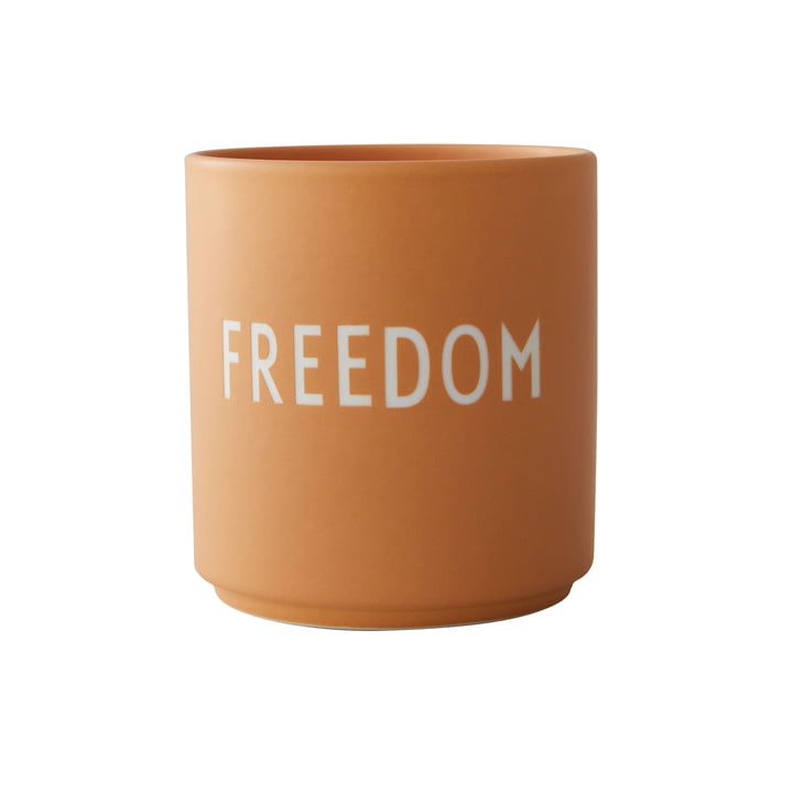 AJ Favourite Porseleinen mok, Freedom / oranje van Design Letters