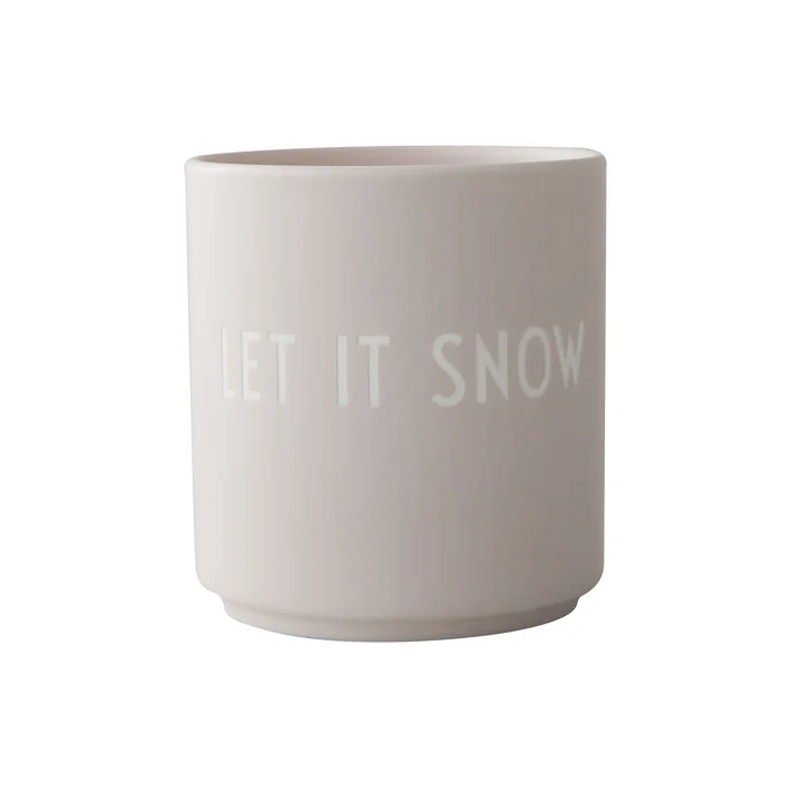 AJ Favourite Let it snow Porseleinen mok, / grijs van Design Letters
