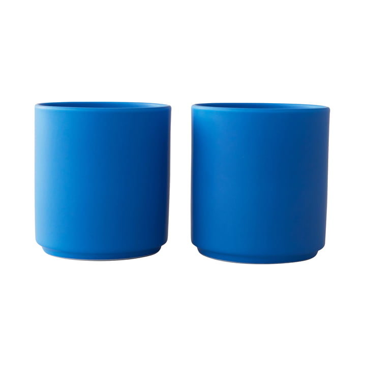 The Mute Favourite Porseleinen mok, 250 ml, kobaltblauw (set van 2) per Design Letters
