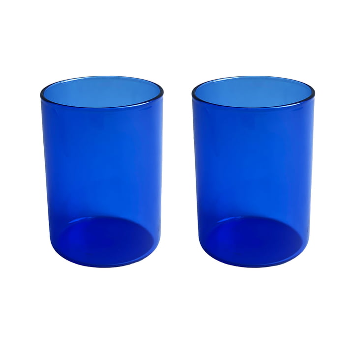 The Mute Favourite Drinkglas, blauw (set van 2) by Design Letters