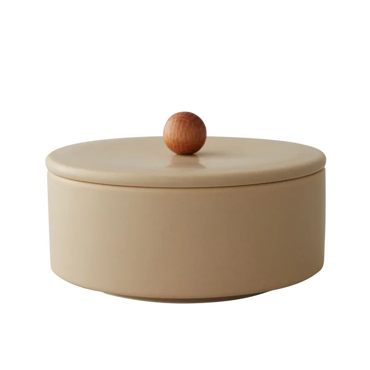 Treasure Opbergdoos, Ø 12 x 8 cm, beige by Design Letters