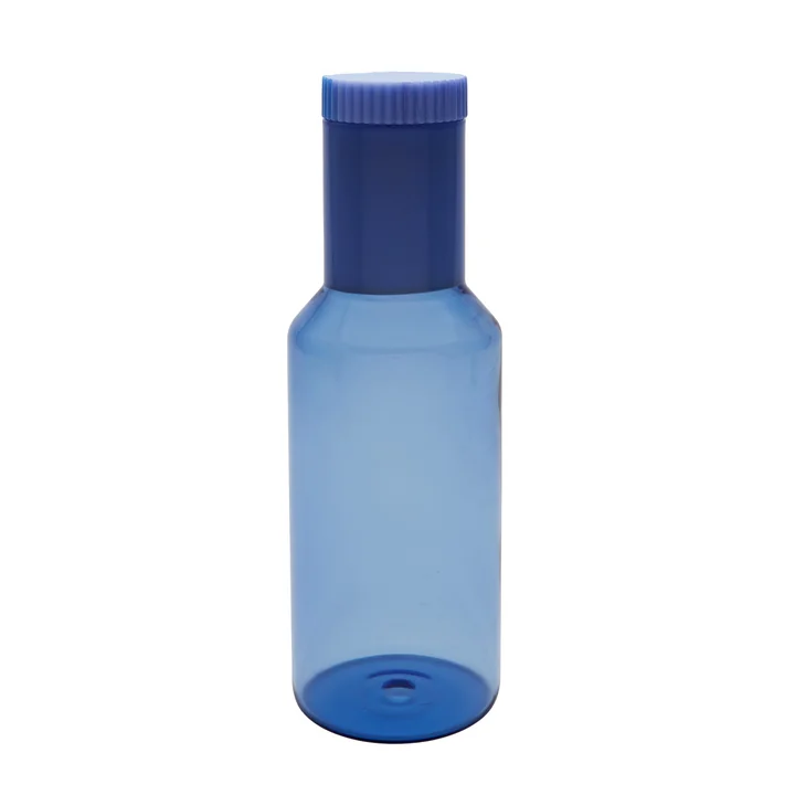 Tube Glazen karaf, 1 l, blauw / milky blauw by Design Letters