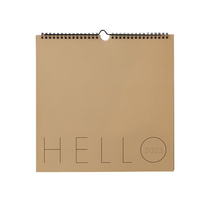 Muurkalender 2023, beige by Design Letters
