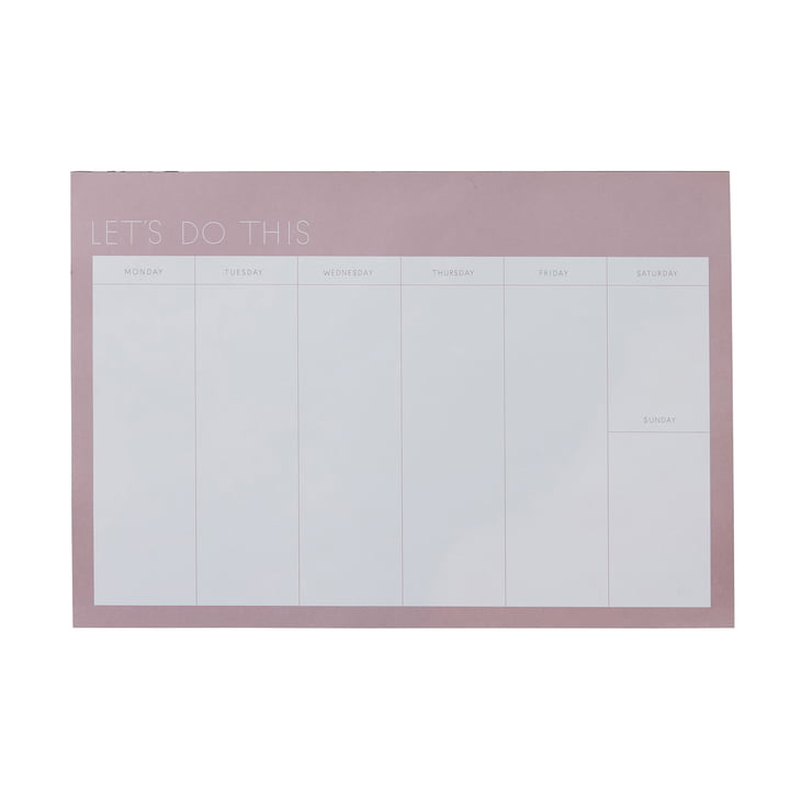 Weekly Planner A4, lavendel (Taal: Engels) by Design Letters