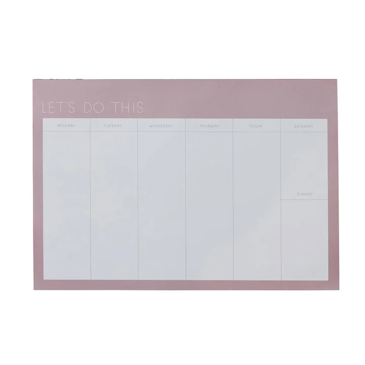 Weekly Planner A4, lavendel (Taal: Engels) by Design Letters