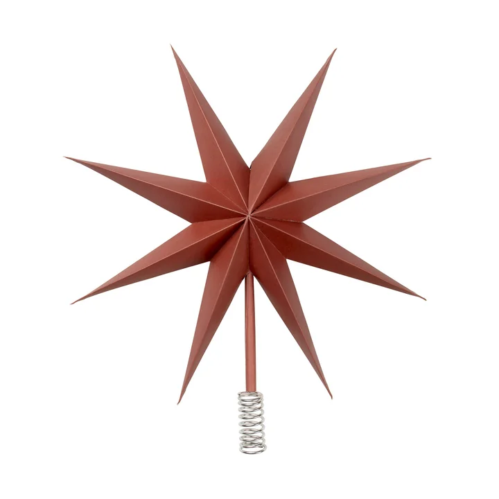 Top Star Kerstboomtop, Ø 30 cm, pompejs rood by Broste Copenhagen