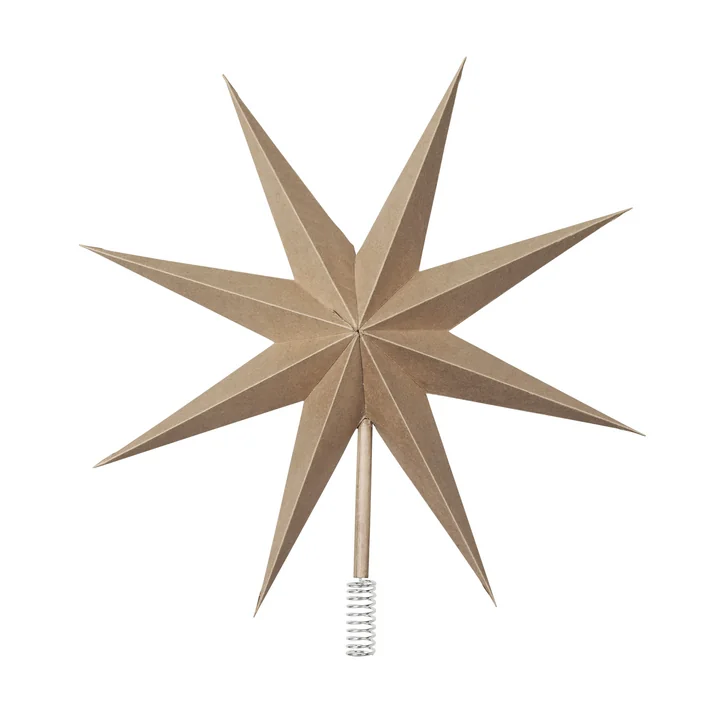 Top Star Kerstboomtop, Ø 30 cm, naturel bruin by Broste Copenhagen