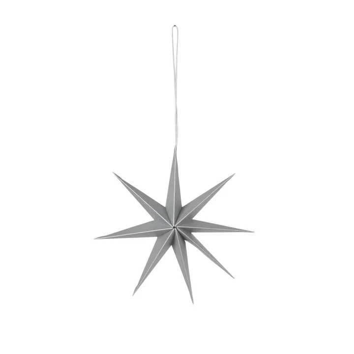 Broste Copenhagen - Christmas Star Decoratieve hanger, Ø 15 cm, zilver