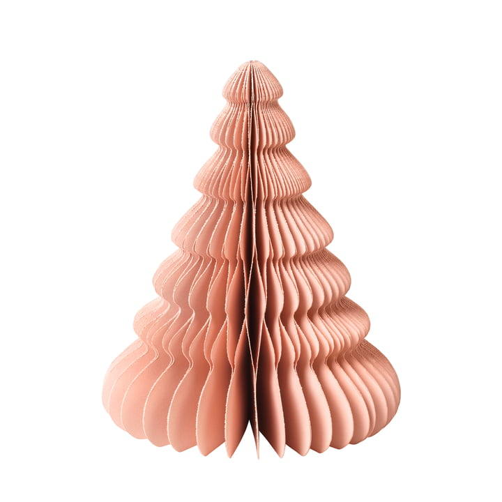 Paper Christmas Tree Decoratie, Ø 13 x H 15 cm, stoffig roze van Broste Copenhagen