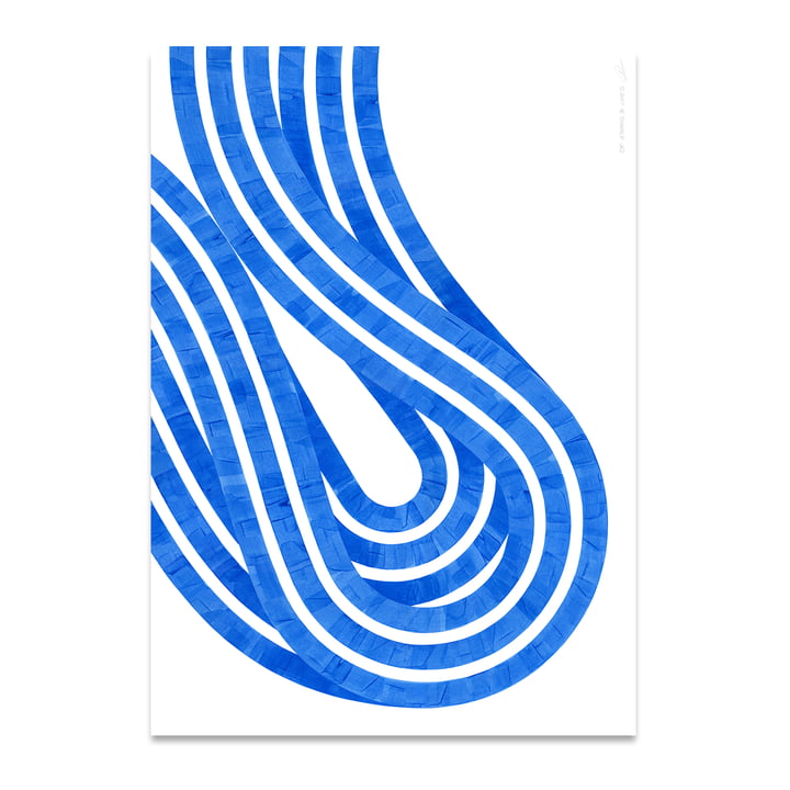 Entropy Blue 02 Poster van Paper Collective in de versie 50 x 70 cm