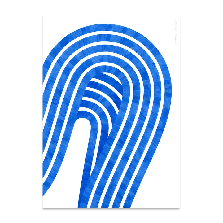Entropy Blue 01 Poster van Paper Collective in de versie 50 x 70 cm