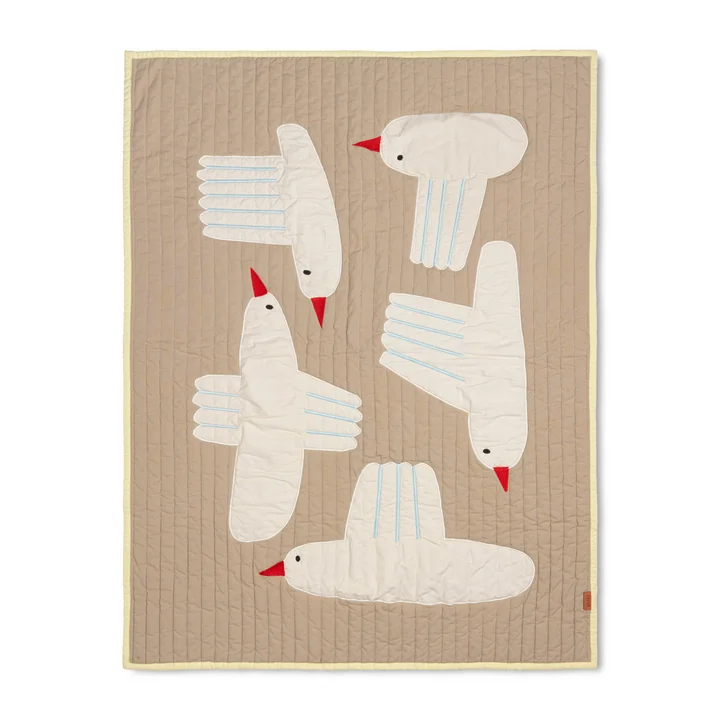 Bird Quilted Deken, zand door Ferm Living