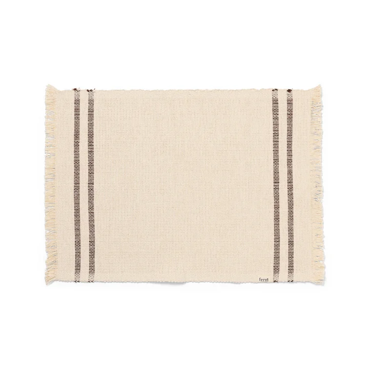Savor Placemat, gebroken wit/chocolade van Ferm Living