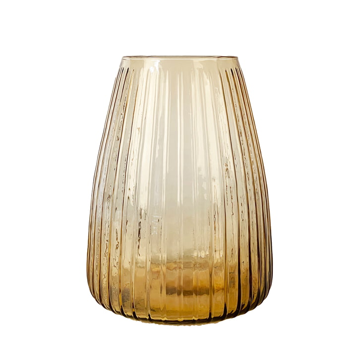 Dim Stripe Vaas medium van XLBoom in de versie amber licht