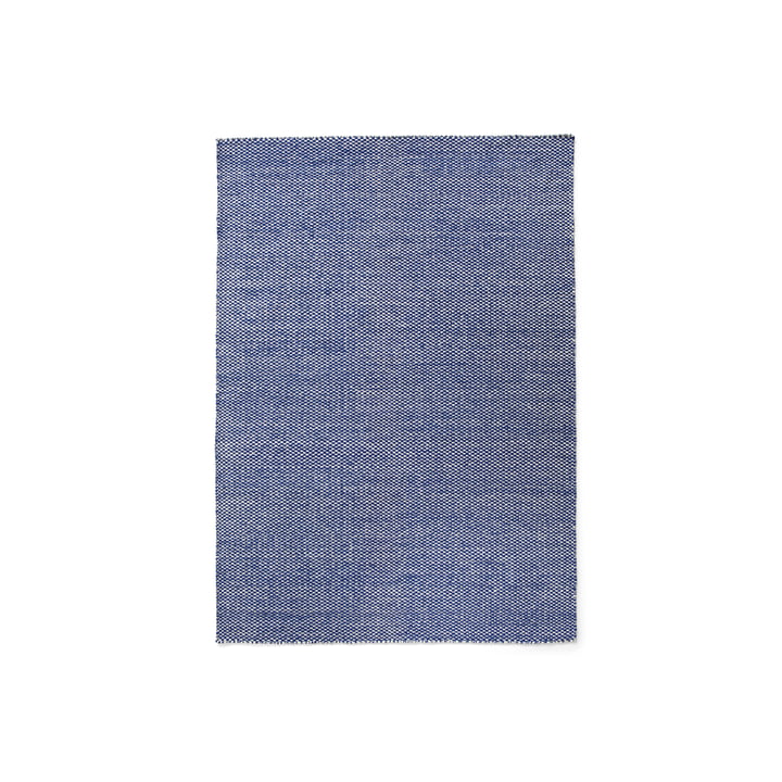 Moiré Kelim Tapijt 140 x 200 cm, blauw van Hay