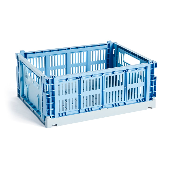 Colour Crate Mix M, 34,5 x 26,5 cm, sky blue, recycled van Hay