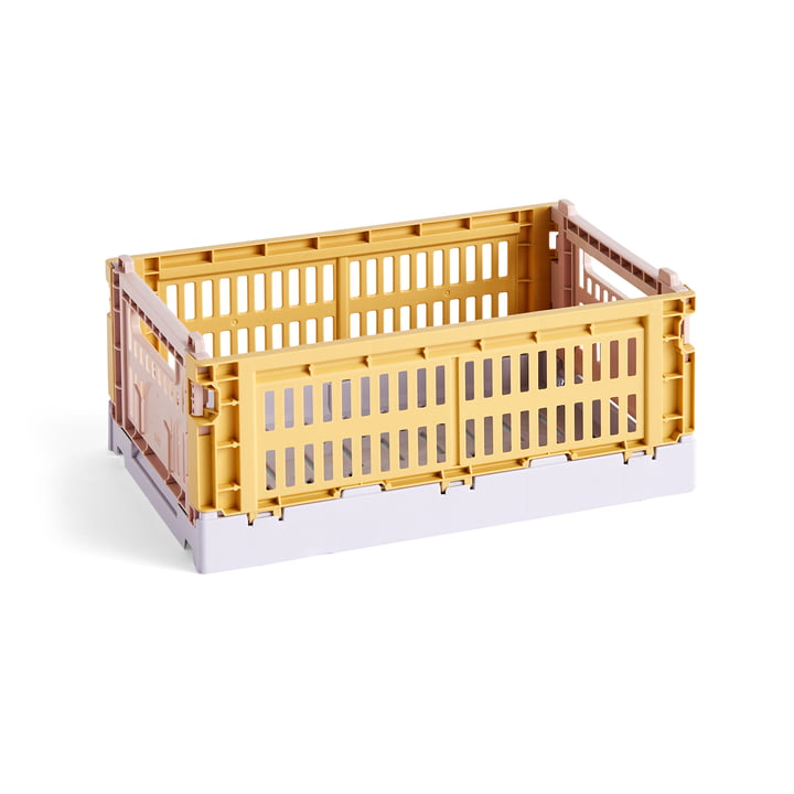 Colour Crate Mix mand S, 26,5 x 17 cm, golden yellow, recycled van Hay