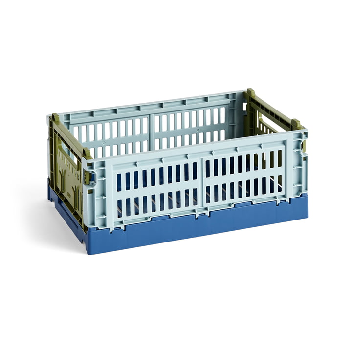 Colour Crate Mix mand S, 26,5 x 17 cm, dusty blue, recycled van Hay
