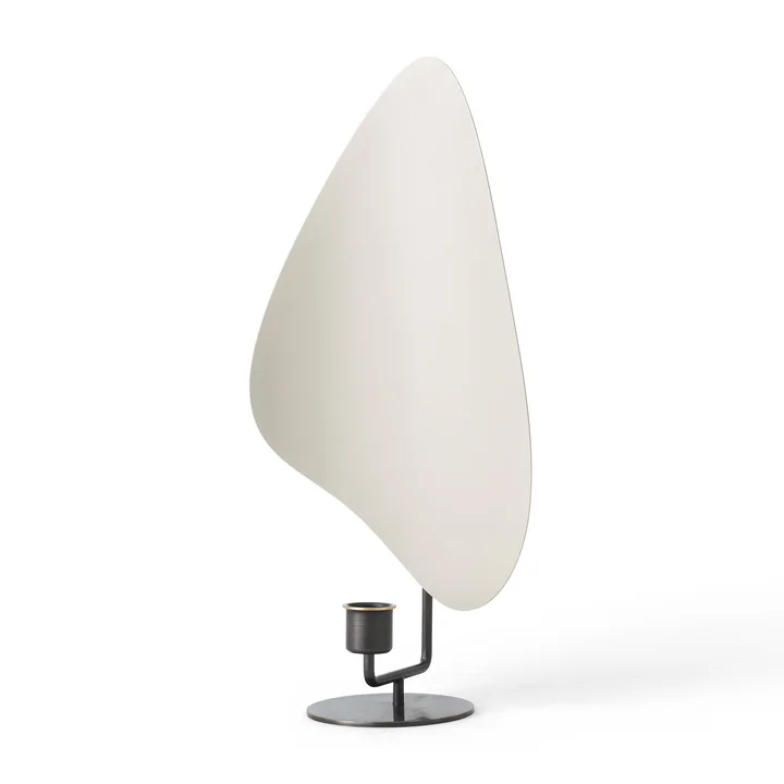 Audo - Flambeau Kandelaar tafel, h 34 cm, gebronsd messing / grijs