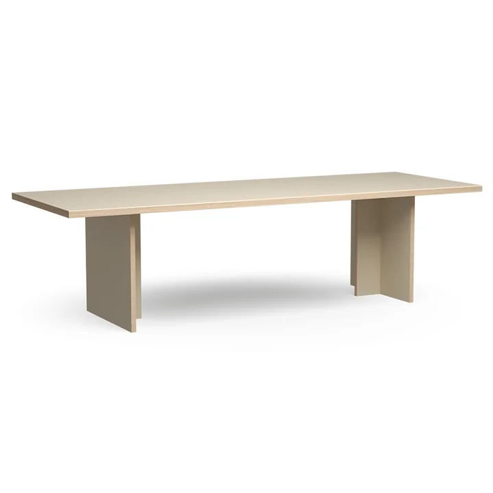 Rechthoekige eettafel, 280 cm, crème by HKliving
