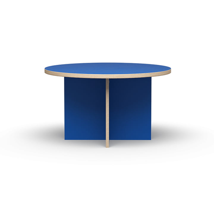 Eettafel, rond, Ø 130 cm, blauw van HKliving