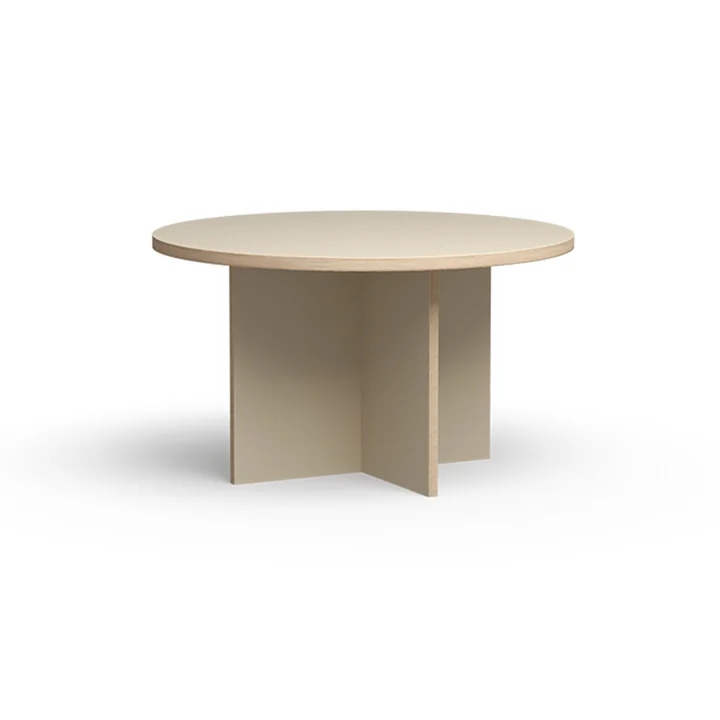 Eettafel, rond, Ø 130 cm, crème van HKliving