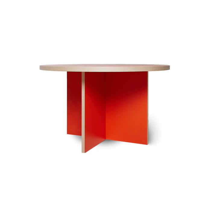 Eettafel, rond, Ø 130 cm, oranje van HKliving