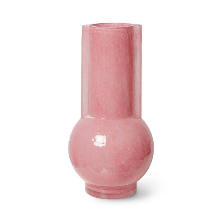 Glazen vaas, pink milky door HKliving